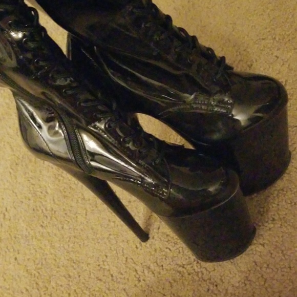 pleaser flamingo thigh high boots